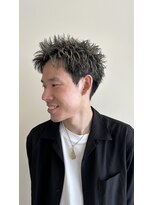ピエドプール(PiED DE POULE)&nbsp;スパイキーショート＋ホワイトメッシュ
