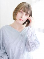 ヘアメイク ナル(hair make nalu)&nbsp;ショートバングの透け感ボブスタイル