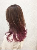 必ず可愛い☆裾ハイライトカラー☆
