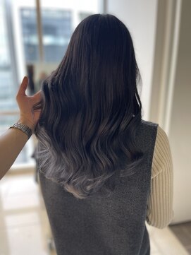 アライブ ハラジュク(ALIVE harajuku) ブルーシルバーグラデーションカラー　ryota