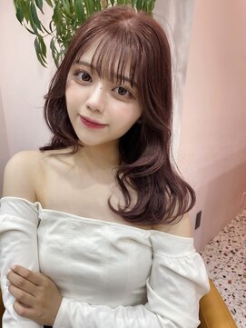 ボタン シブヤ(VOTAN SHIBUYA) ピンク/ブラウン/レイヤー/カラー/カット/韓国/渋谷