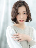 ドクターズ サロン ラブ(Dr's Salon LAB)&nbsp;ことりベージュ大人フェミニンかきあげボブh古河20代30代40代