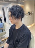 横浜★ツイストスパイラルパーマセンターパートメンズパーマ