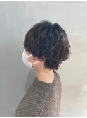 大人ショート×パーマスタイル