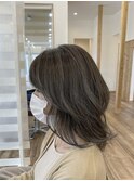 【山本智文】脱白髪染めハイライトシアーカラーくびれカール