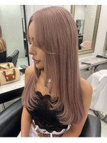 ウィステル&nbsp;ピンクベージュ☆レイヤーカット/ピンクカラー/エクステ