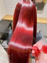 カーラ(Cara)&nbsp;チェリーレッド × 艶感ダメージレスカラー