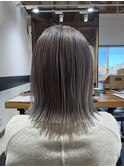 white gray x　balayage color