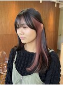 インナーカラーピンク×髪質改善
