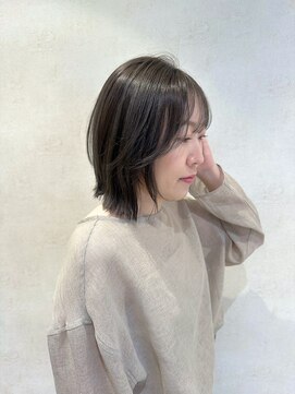 パーク(PAAQ) 【kana】オリーブカラー/ブリーチなしカラー/レイヤーカット