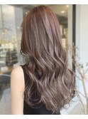秋カラー◎ハイライトロング×ライトブラウン艶髪美髪
