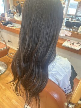 オーガニックマインド 坂戸 鶴ヶ島(organic+mind) 秋の透明感グレージュロング艶カラー