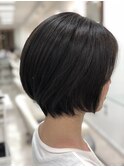 30代40代50代絶壁解消ひし形小顔前下がりショートボブ