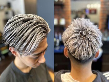 BAR BER SHOP RICHの写真/ホワイトメッシュ・ハイトーンカラーなど、どんな色も理想通りに叶えるデザインカラーが得意なサロン♪