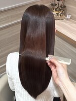 アンド ラ ブランシュ(&.La Blanche)&nbsp;暗めカラー/ミディアムヘア/デザインカラー/縮毛矯正