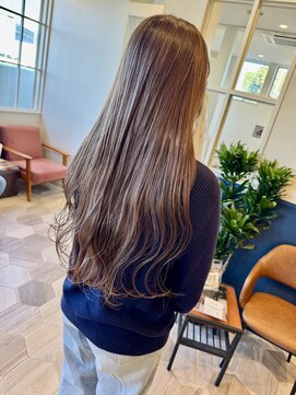 ラグ バイ シゲルカットクラブ 神田久志本店(lag) 透明感シアーベージュ × ロングウェーブ