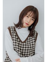 アンジュール 鹿児島中央店(UNJOUR.)&nbsp;春の艶◎ブラウニーカラー×外ハネミディ