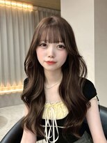 ボタン コロン 表参道 原宿(VOTAN COLON) ハッシュカット/韓国レイヤー/顔まわり/ブラウン/ベージュ/前髪