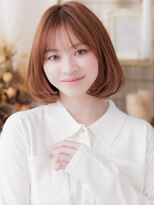 カバーヘア ブリス 志木南口駅前店(COVER HAIR bliss) 艶髪ピンクミルクティーベージュブリーチなし前下がりボブ20代a