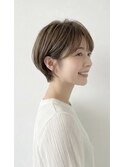☆前髪あり耳掛け丸みくびれ大人ショートボブ30代40代50代☆