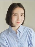 丸みショート・ボブ/丸顔/前髪あり/絶壁解消/３0代/４0代/５0代