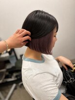 コタン(COTAN)&nbsp;ボブインナーカラー/ピンクパープル.20代〈中路〉