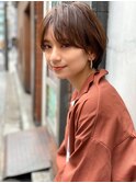 【藤原三知代】センターパートの大人ショート