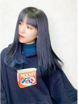 リリー(Lilley) 【lilley 高田彩乃】ダークネイビーの透明感裾カラー(天神/今泉)