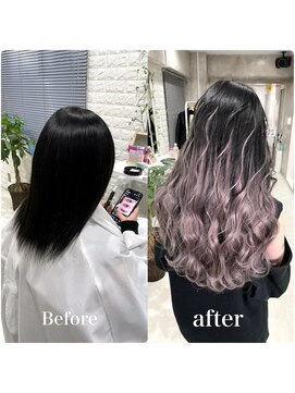 ニノ(nino) 【NINO】アッシュグレー/グラデーション/シールエクステ