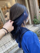 マハロ(mahalo) インナー×くすみブルー＊【ブリーチ/インナーカラー/千葉】