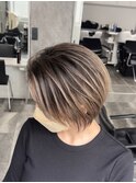 【白髪手術】 筋感 バレイヤージュ 白髪ぼかし