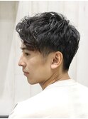 爽やかメンズショートアップバングツーブロック