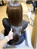 透明感うる艶オリージュ前髪ありロングヘア30代40代梅ヶ丘美容室