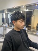 MEN'SHAIR束感ショート波巻きハイライトマッシュ84