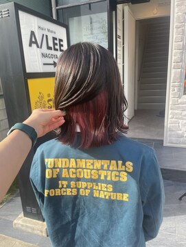 アイリー 名古屋(A/LEE) インナーカラーピンク