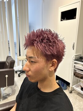 ルーストデラックス 京都河原町三条(ROOST dx) スパイキーショート×ピンクラベンダー