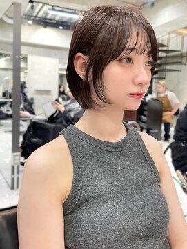 サイン 表参道(SIGN) 韓国ヘアグレージュカラーブリーチ無し髪質改善イヤリングカラー