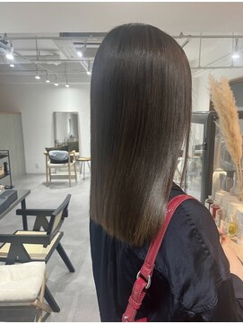 2195ヘアー 世田谷代田(2195hair) 地毛風カラー/地毛風ストレート/髪質改善/くすみベージュ