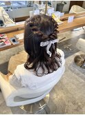 ゆるめハーフアップ