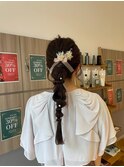 お呼ばれヘア編みおろし