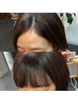 ポタム 東中野(potamu)&nbsp;前髪にクロスパーマで分かれぐせ改善