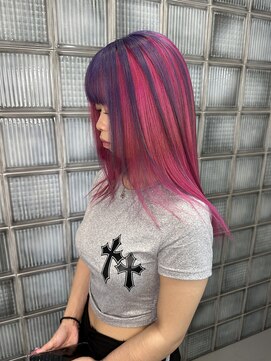 レオクマ(REOKUMA) アンブレラカラー/個性派/デザイン/艶髪ブリーチ