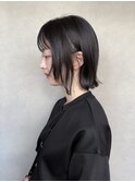 黒髪レイヤーボブ