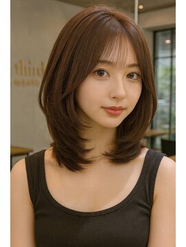 エル(LE) 【LE】美髪レイヤー/顔まわりレイヤー/くびれミディアムレイヤー