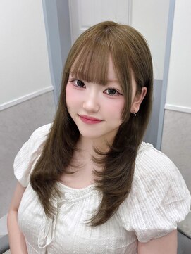 リルミー ミュエナ 大須 矢場町(Lilme myuena) オリーブベージュ×レイヤーカット