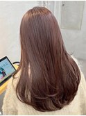 ココアベージュ暗めカラーレイヤーカット韓国ヘア髪質改善八王子