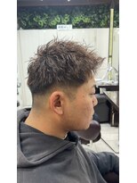 クオリス 上福岡店(QUALIS)&nbsp;冬メンズパーマ刈り上げショートスタイル×ツイストパーマ