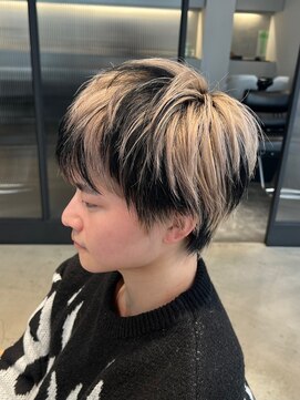 ブランコトレス 鏡島(BLANCO tres) デザインカラー/メンズカラー/ブリーチ/ローライト