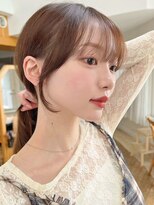 バイオレット 表参道店(Violet) 小顔ミディアムレイヤーカット顔周りカットシースルーバング