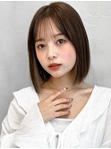 サイドバングエアリーカールワンホンレイヤー似合わせカット